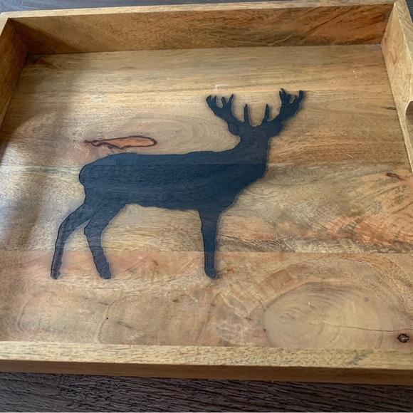 Wooden Tray with Deer Design - Picture 6 of 12